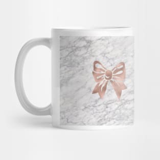 Rose gold marble bow Mug